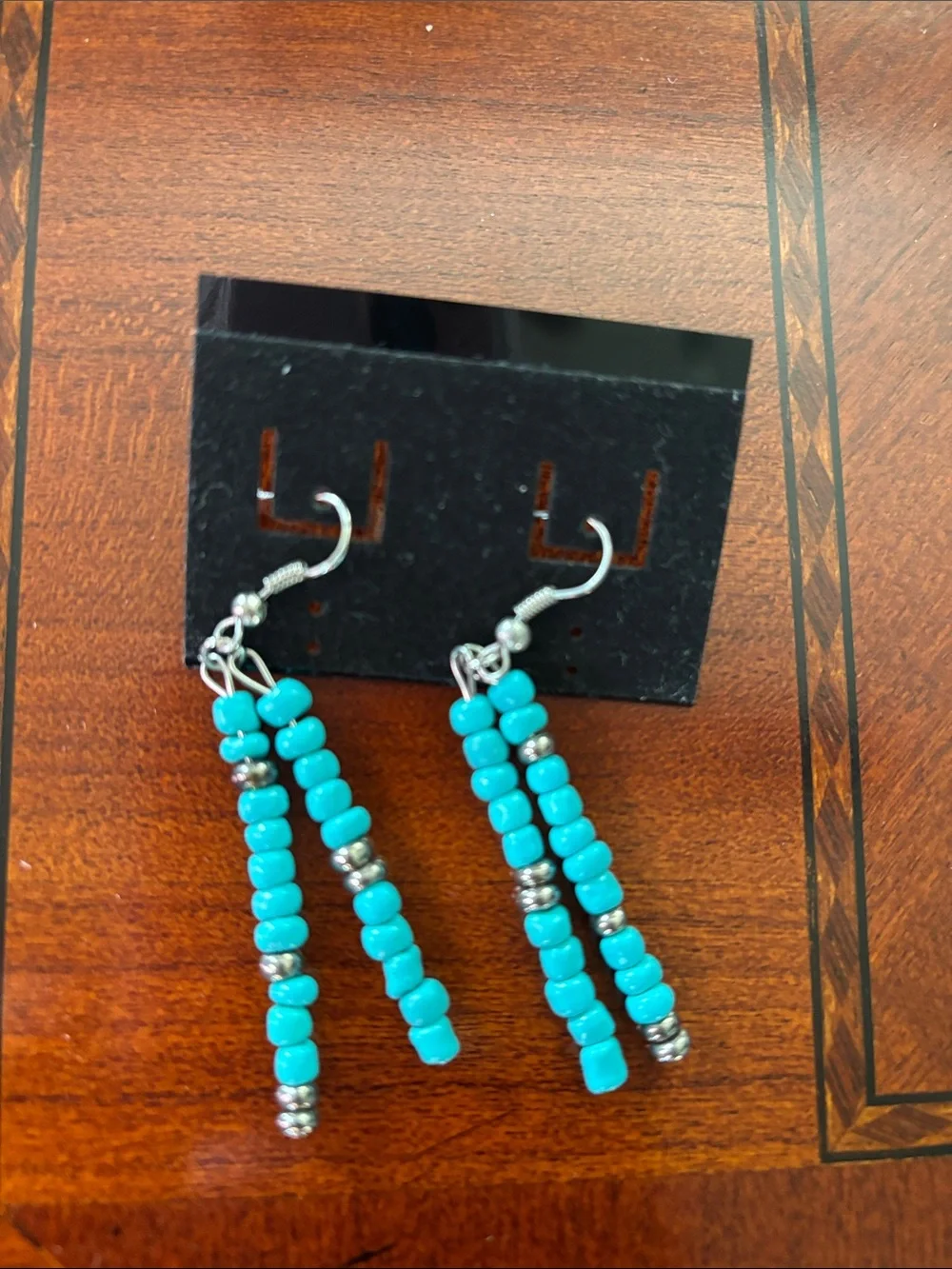Turquoise Beaded Dangle Earrings - Women's Jewelry